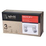Oprawa ścienno-sufitowa MALTA SP 2 GU10 max. 2x12W IP20 biała AD-OP-6481WGU10 ORNO