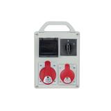 R-BOX 240R 4S,  1x32A/5p, 1x16A/5p, wył. 0/1, puste okno