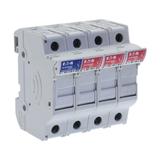 3P&Neutral 30A 600V MFH For 10X38 Midget Podstawa wkładki cylindrycznej 10x38 3p+1N 32A 690VAC CHM3D