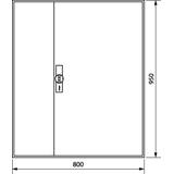 univers Obudowa FW pusta IP44 kl.II 950x800x160 FWB63D HAGER
