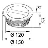 tehalit.VE-EE Przepust kablowy uchylny >32mm PA stalowy