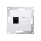 Simon 54 Gniazdo telefoniczne pojedyncze RJ12 biały
