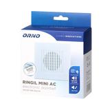 Dzwonek elektroniczny jednotonowy RINGIL MINI AC, 230V, biały OR-DP-MR-160/W ORNO