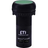 ECF-11-G - Przycisk kompaktowy z guzikiem krytym, 1NO+1NC, Zielony