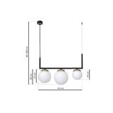 MILAGRO Lampa wisząca SPARTA BLACK / GOLD 3xE14