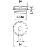 90, ZAŚLEPKI PG16 Z PRZEB.PRZEP.SZ