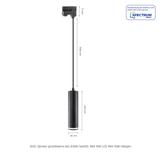 OPRAWA MADARA MINI RING GU10 ZWIS NA SZYNOPRZEWÓD 3F 230V IP20 fi55*200mm CZARNY kabel 1m