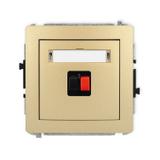 DECO Mechanizm gniazda głośnikowego pojedynczego złoty