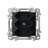 SZAFIR Gniazdo potrójne EURO