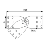 LGPH100 Łącznik przegubowy do korytka 1,5 mm