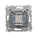 Simon 54 Przycisk pojedynczy rozwierny bez piktogramu 10A 250V szybkozłączka brąz mat DPR1.01/46 KONTAKT