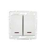 DOMO 01-1023-202 bi   Łącznik zwierny podwójny LED