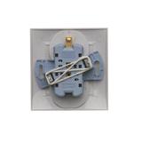 Simon 54 Gniazdo z/u podwójne z f. niezm. faz z przesłonami 16A z. śrubowe. monoblok złoty mat