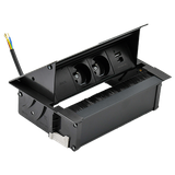 SIMON 480 TS48-730E20B00-44 Cover 2 gn. typ E + ładowarka USB typ A+C; złącze 10 cm przewód; czarny