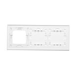 Simon 54 Touch Panel dotykowy S54 Touch 3 moduły 2 pola dotykowe poziome + 2 pola dotykowe pionowe + 1 otwór na osprzęt S54 biała perła DSTR3230/70 KONTAKT