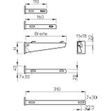 AW G 15/11, WYSIĘGNIK AW 110 VA DO KOR.SIATK