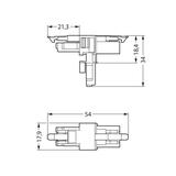 WINSTA MINI rozgałęźnik typu h 3-torowy biały kodowanie A