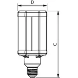 Żarówka LED 42W=125 (HPL 125W, SON 70W)W 5700lm 3000K barwa ciepła TForce LED HPL 57-42W E27 830 5 l