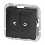Łącznik roletowy podtynkowy Pearl, 10A, 250V, WP-10P, czarny