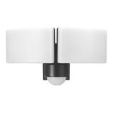 TOS DUO LED 2x20W podwójny naświetlacz ogrodowy z PIR, 2x1600lm, IP65, 4000K, PC, szary