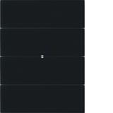 BERKER B.IQ Przycisk poczwórny komfort szkło czarne 75164592 HAGER