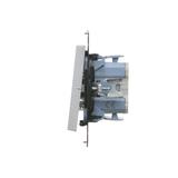 Simon 55 Przycisk zwierny pojedynczy zwierny bez piktogramu szybkozłączka Aluminium mat TP1.01/143 KONTAKT