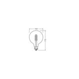 Lampa LED Vintage 1906 GOLD 125 dim 4,8W/822 szkło przezroczyste E27