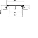 tehalit.BK Kanał współpoziomy wanna stalowa BKWD 400x(90-130)mm stal BKWD400090 HAGER