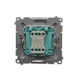 Simon Basic Łącznik krzyżowy z podświetleniem LED 10A 250V szybkozłączka srebrny mat BMW7L.01/43 KONTAKT