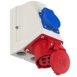 GNIAZDO KOMBI CEE + 230V Z BOLCEM 16A 400V 3P+Z nie okablowane IP44 9214-6fw PCE