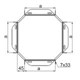 Czwórnik korytka 100x80mm Grubość 1,00 mm CZKBJ100H80 186710 BAKS