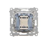 Simon 55 Przycisk zwierny /światło/ szybkozłączka Szampański mat