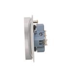 Simon 54 Gniazdo z/u podwójne z f. niezm. faz z przesłonami 16A z. śrub. monoblok biały