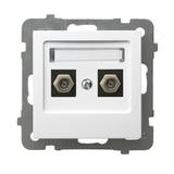 AS ANTYBAKTERYJNY Gniazdo antenowe typu F podwójne produkt zawiera szkło fosforanowo-srebrowe - kolo