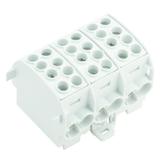 WPD 302 2X35/2X25 3XGY Złączka szynowa przelotowa, nr katalogowy 1561740000