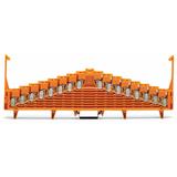 złączka krosowa 8-piętrowa pomarań. z zatrzaskami