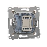 Simon 54 Przycisk pojedynczy rozwierny bez piktogramu 10A szybkozłączka kremowy