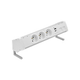 SIMON 480 TS48-410E30BK0-30 Biurkowy zestaw gniazd 3 gn. typ E + ładow. USB A+C i płytka dla 2 złącz