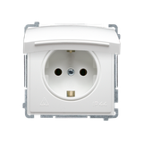 Simon Basic Gniazdo wtyczkowe Schuko do wersji IP44 16A 250Vzaciski śrubowe biały BMGSZ1B.01/11 BMGSz1B.01/11 KONTAKT