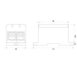 Złączka przelotowa WLZ35/2x240/s 48.225 OPATÓWEK