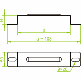 Obejma kanału 340x48mm Grubość 1,00 mm OK340H48 543034 BAKS
