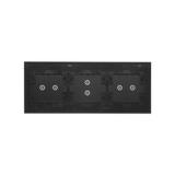 Simon 54 Touch Panel dotykowy S54 Touch 3 moduły 2 pola dotykowe poziome + 2 pola dotykowe pionowe + 2 pola dotykowe poziome zastygła lawa DSTR3232/73 KONTAKT