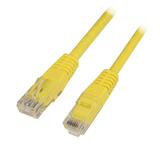 Patchcord RJ45 U/UTP kat. 6 PVC CCA żółty 0,5m