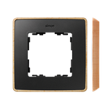 Simon 82 Detail Ramka 1-krotna Detail SELECT-drewno GRAFIT / podstawa Drewno 8201610-271 KONTAKT