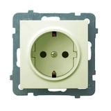 AS Gniazdo pojedyncze z uziemieniem schuko - kolor ecru