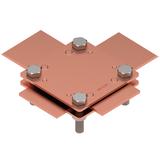 Złącze krzyżowe 2 płytki, 4 x M8 , B do 50 mm /CU/