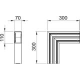 GK-F70110LGR, Naroże płaskie 70X110 J.SZ.