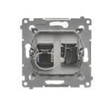 Simon 54 Gniazdo HDMI+RJ45 kat.6. srebrny mat