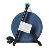 Przedłużacz bębnowy MINI 4 gniazda metalowy stojak polwinit H05VV-F 3x1mm2 długość 15m turkusowy OR-