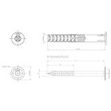Kołek FFS ramowy poliamidowy z krótką strefą rozporu z kołnierzem 10x50mm i wkrętem z łbem heksagona R-FFS-N-10K050 RAWLPLUG